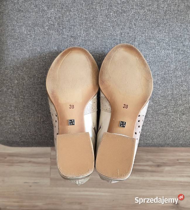 Skórzane botki trzewiki Maciejka 38