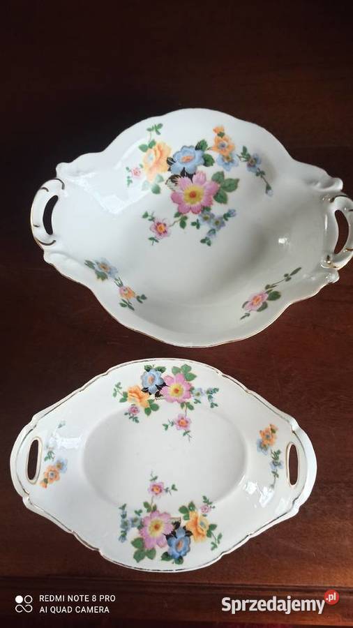 Patera Victoria Czechoslovakia Biała złocona Gdańsk sprzedam