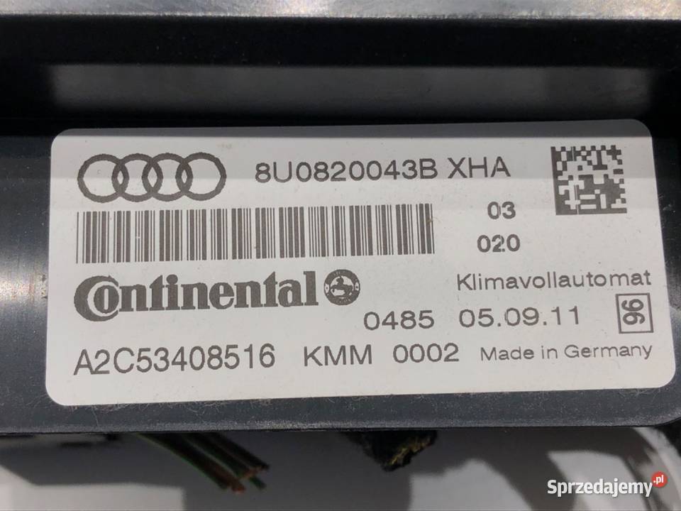 PANEL STEROWANIA NAWIEWU AUDI Q3 I 8U0820043B