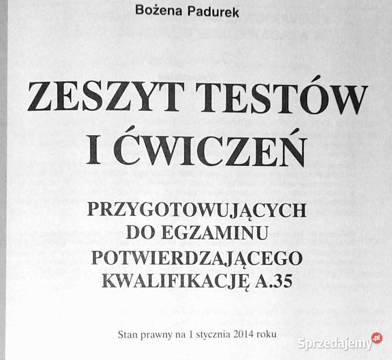 Zeszyt testów i ćwiczeń Bożena Padurek Pozostałe Chełm sprzedam