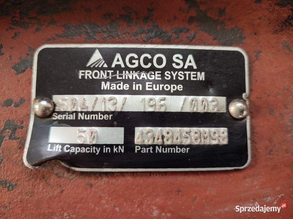 Przedni TUZ 4362146H01 MASSEY FERGUSON 8670 Wilkowo