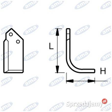 Nóż glebogryzarki SX L173H116F125 Sieradz