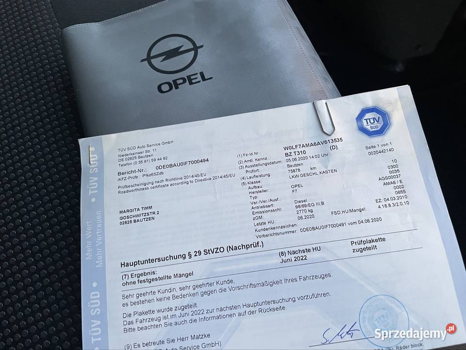 Opel Vivaro 2010 Lift 20 Diesel 6 Biegów Mega 116288km Chełmno