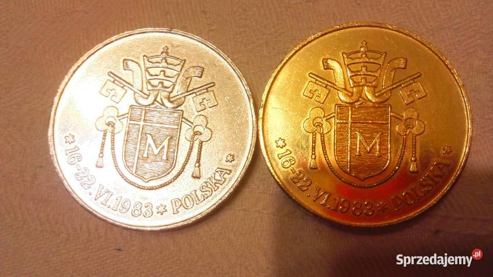 Dwa Medale złoc i srebrz Joannes Paulus II 1622 Katowice