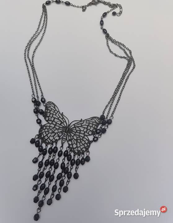 Naszyjnik Butterfly Noir Gotycka Elegancja z Zegarki i Biżuteria Trzebinia