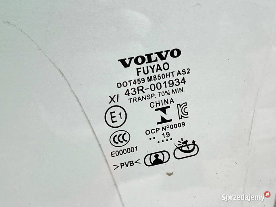 SZYBA LEWY PRZÓD PODWÓJNA VOLVO S90 II