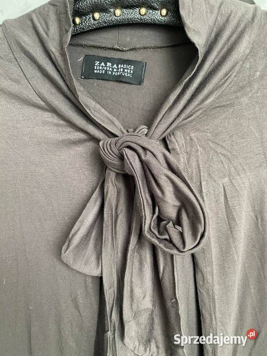 Czekoladowa narzutka bluzka ZARA M