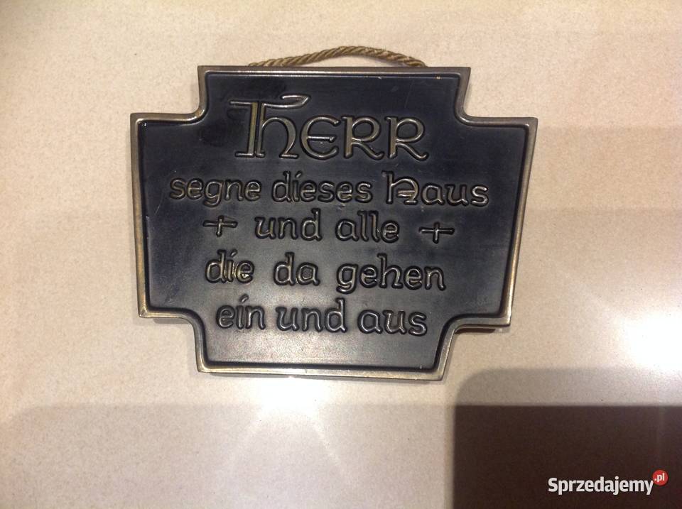 Tabliczka Talizman Mosiężny Ochrona Domu Vintage Pozostałe Nowa Sól sprzedam