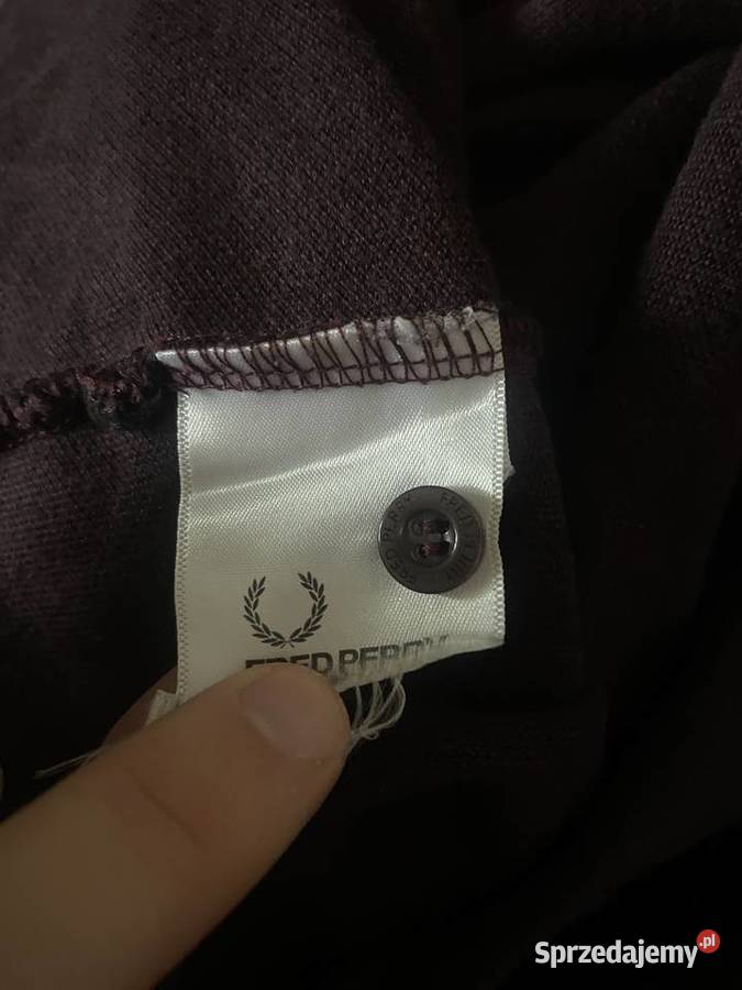 Męska bordowa koszulka polo FRED PERRY L OKAZJA Zamość