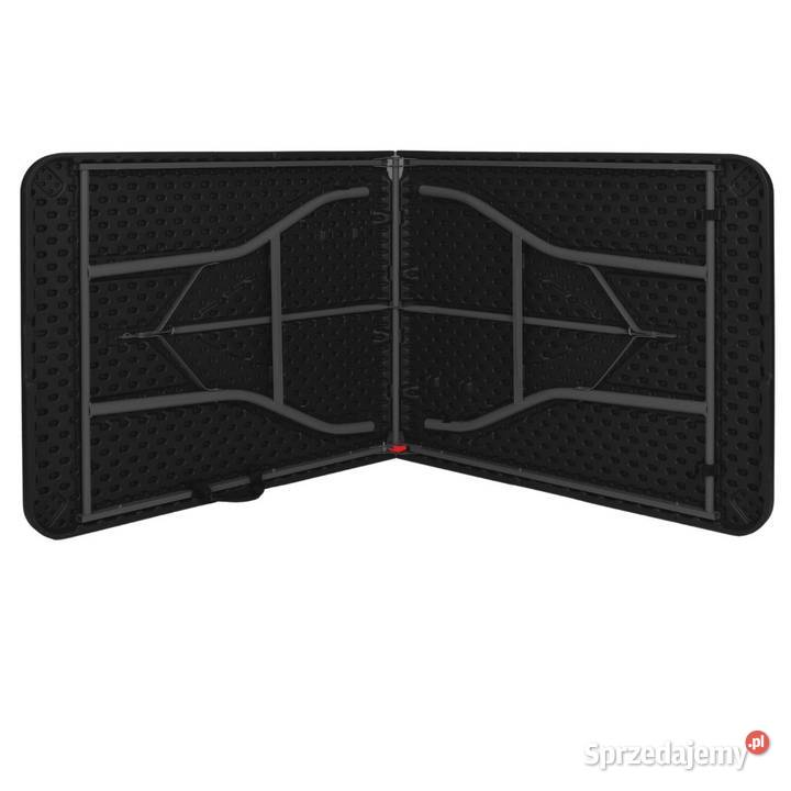 Duży stół składany ogrodowy cateringowy czarny Poznań