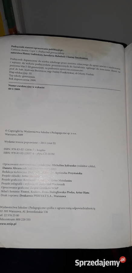 ciekawa chemia 1 podręczniki książki mazowieckie Warszawa