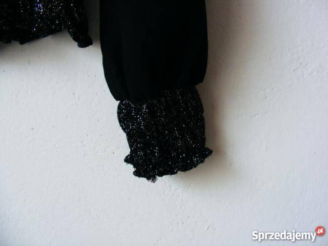 Elegancka czarna bluzeczka wieczorowa firmy Oborniki Śląskie sprzedam