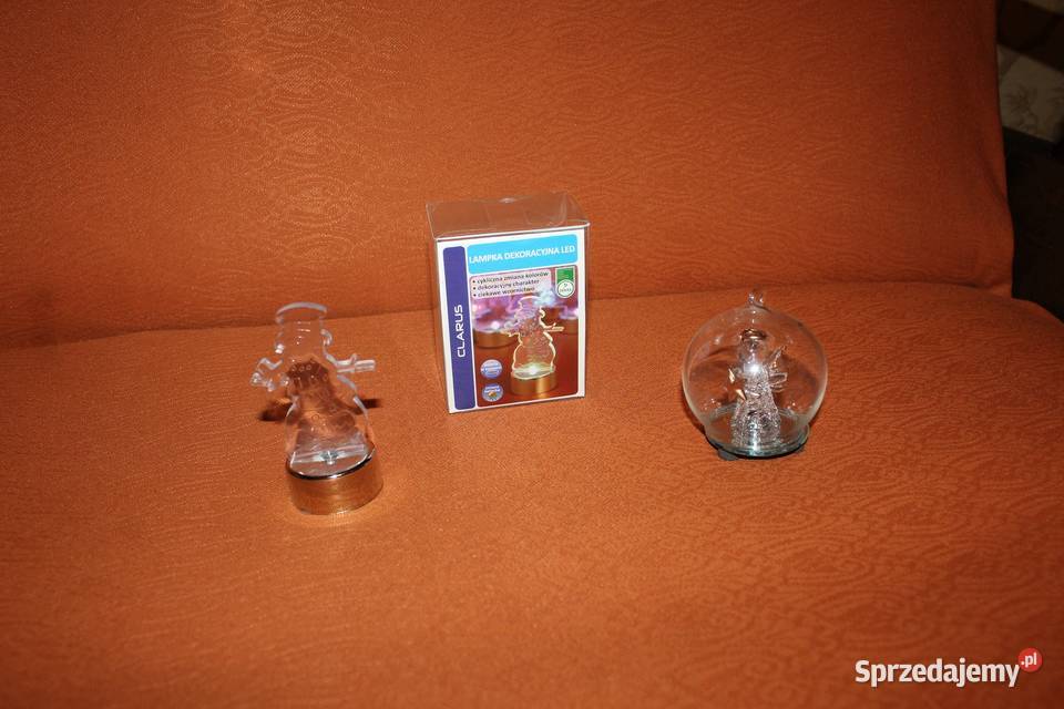 Bombka LED szklana kula anioł bałwan LED wielokolorowy Dekoracje i ozdoby Chorzów sprzedam