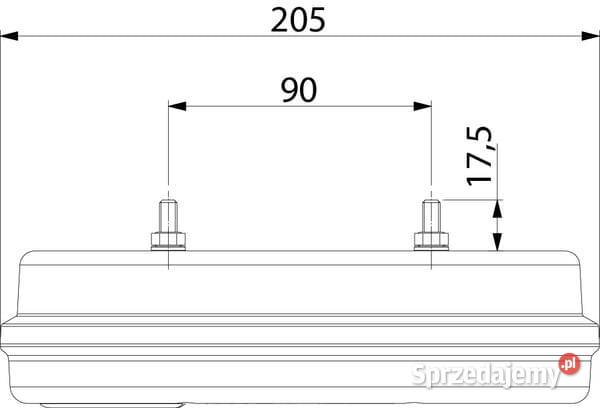 Lampa tylna zespolona LED lewa prostokątna 1224V Kamionna