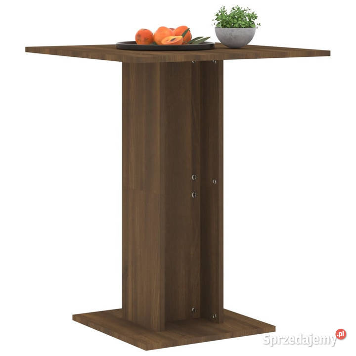 Stolik bistro brązowy dąb 60x60x75 WM815104 mazowieckie Warszawa