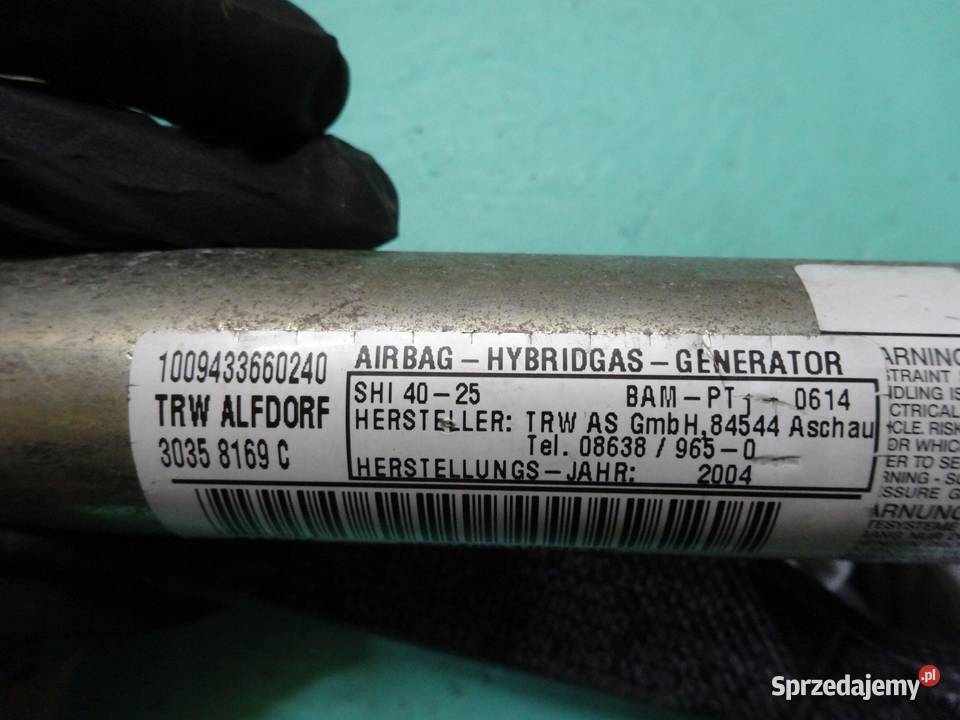 BMW X3 E83 04r AIRBAG kurtyna prawa 853405192045 Poduszki powietrzne sprzedam