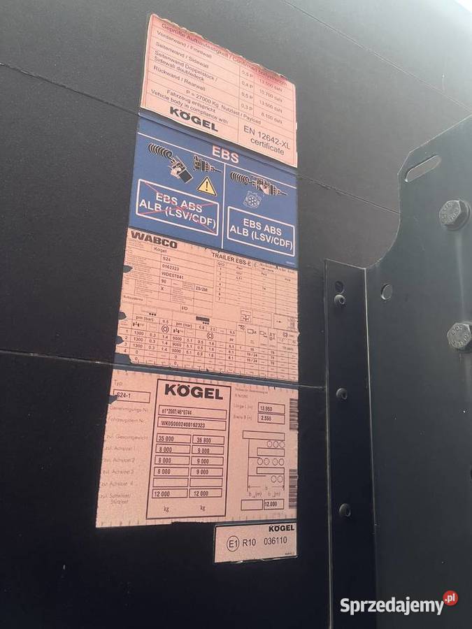 Naczepa platforma mulda KOGEL S 241 lubuskie Gorzów Wielkopolski sprzedam
