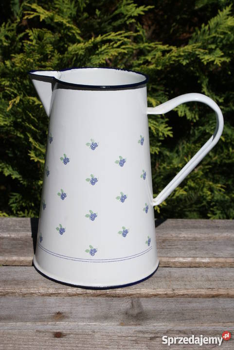 Dzbanek emaliowany biały poj 2 litry Wyposażenie wnętrz Warszawa sprzedam