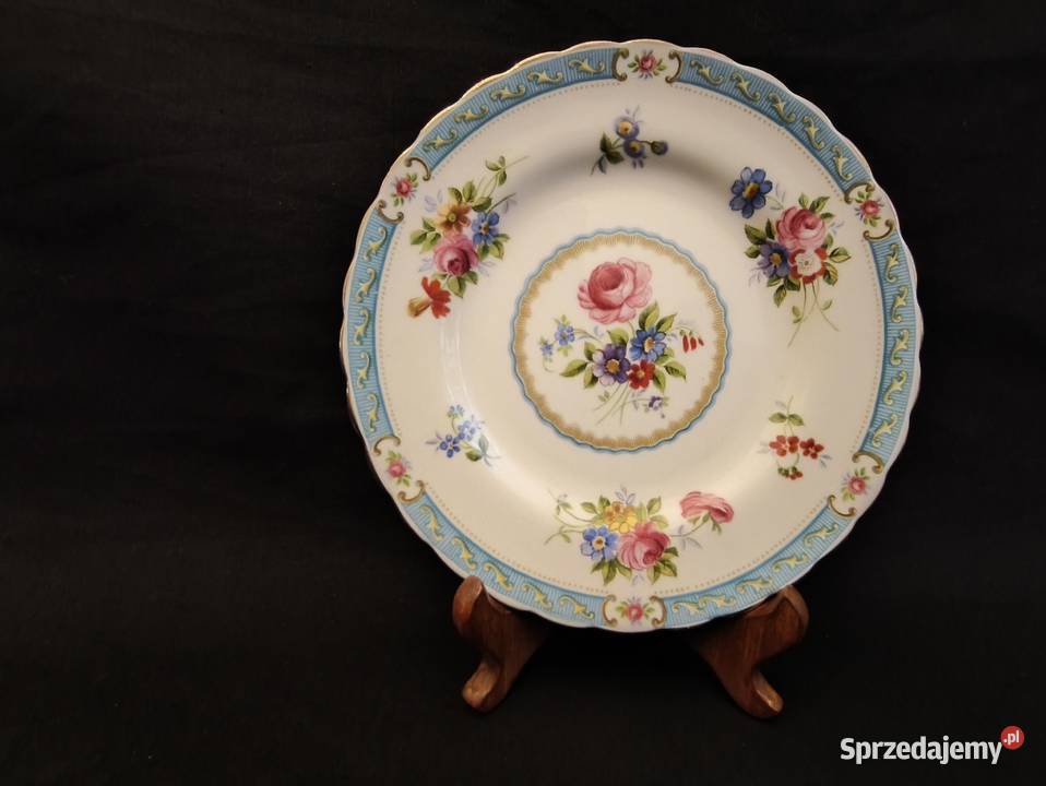 Zestaw kawowy angielski Tuscan Lowestoft Porcelana i szkło Chełm