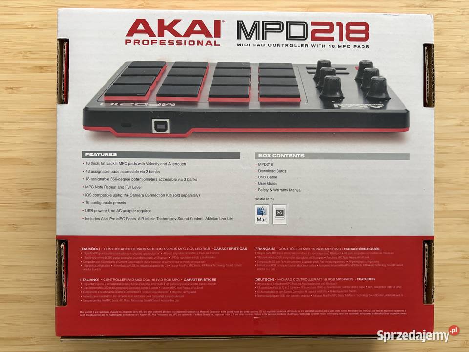 NOWY Kontroler Pad Groove MIDI Akai MPD218 Nowa Sól