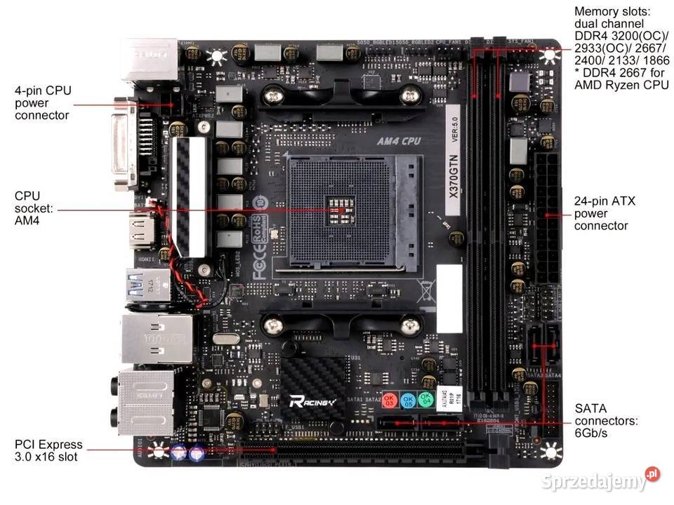 Płyta Biostar X370GTN AM4 ITX RAM 16GB Corsair Tarnów