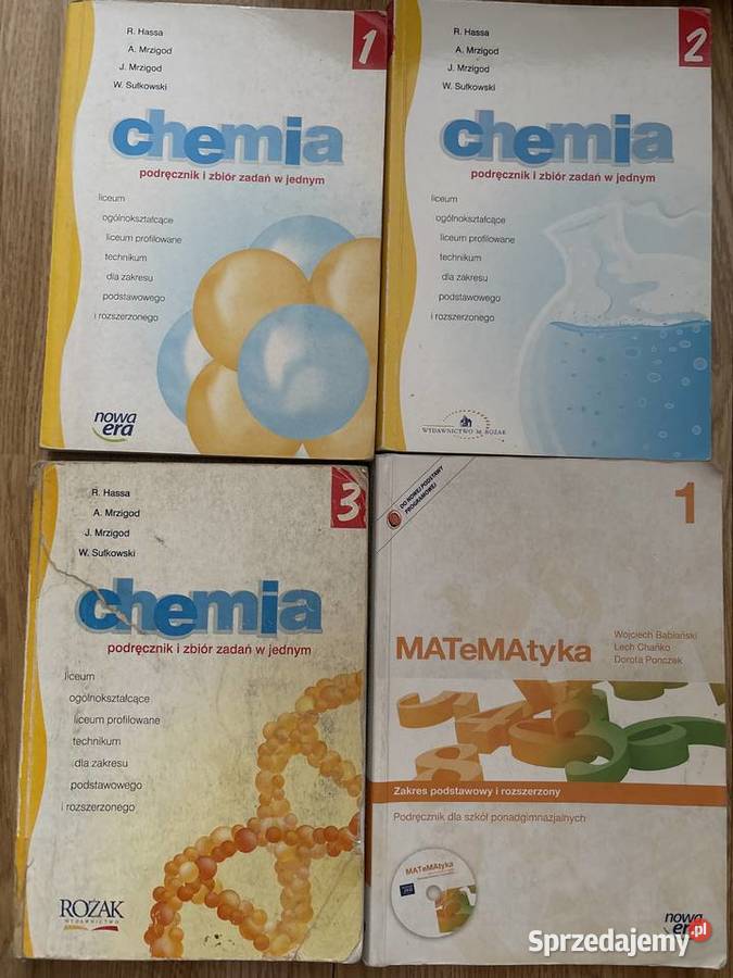 Książki chemia biologia polski matematyka Marklowice