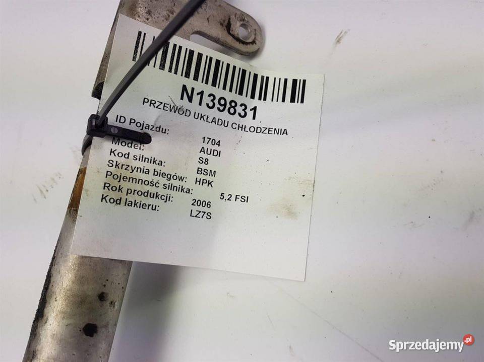 PRZEWÓD UKŁADU CHŁODZENIA S8 D3 Lipno