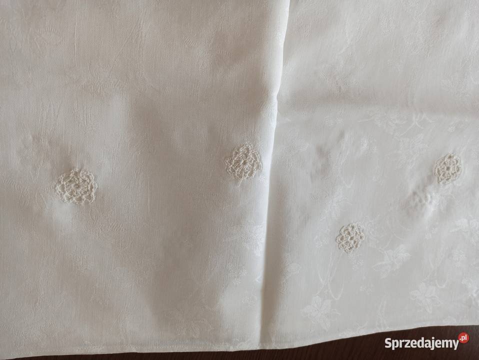 Obrus biały 100 bawełna duży 195x130 Białystok