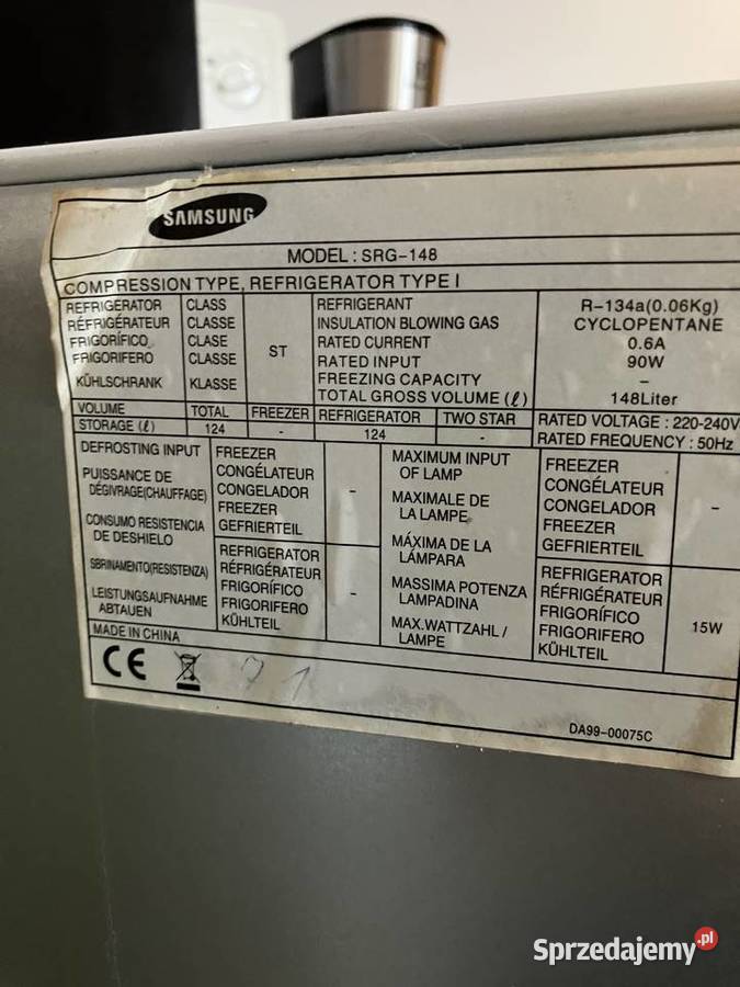 Sprzedam lodówkę podblatową Samsung Kołobrzeg