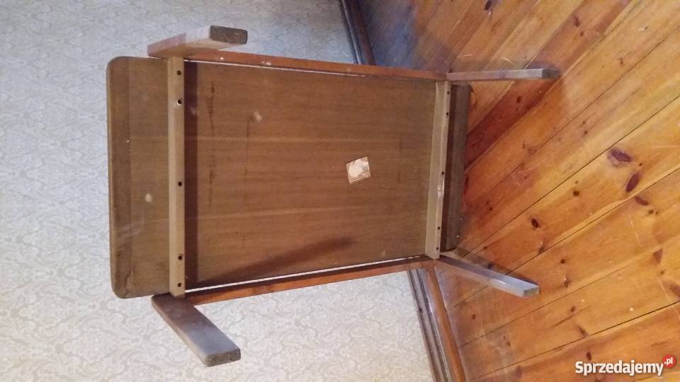 Ława z litego drewna z okresu PRL produkcja 130cm Stoły, krzesła, biurka Kościan