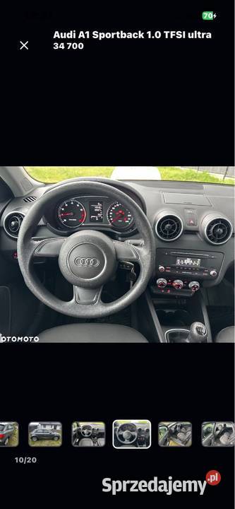 Audi A1 benzyna 40tyśKM piękna stan system Start-Stop Łaniewo sprzedam