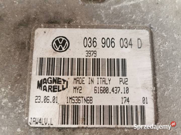 STEROWNIK SILNIKA POLO SEAT 14 16V 036906034D osobowe wielkopolskie Margonin