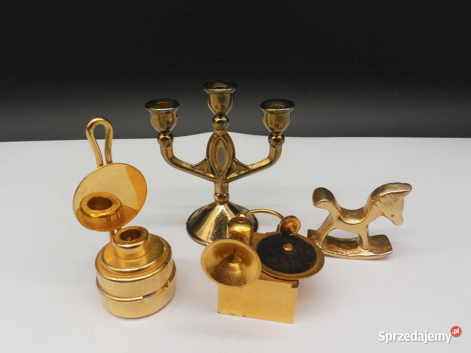 Zestaw Kolekcjonerskich Miniaturek z Mosiądzu 4 Raszków sprzedam