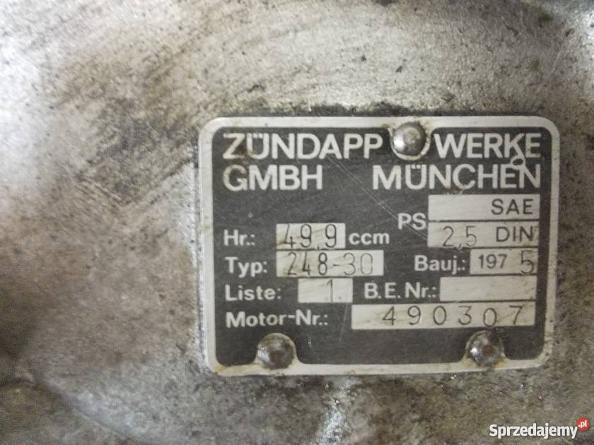 Silnik do motoru Zundapp 50 1975 r śląskie Bielsko-Biała sprzedam
