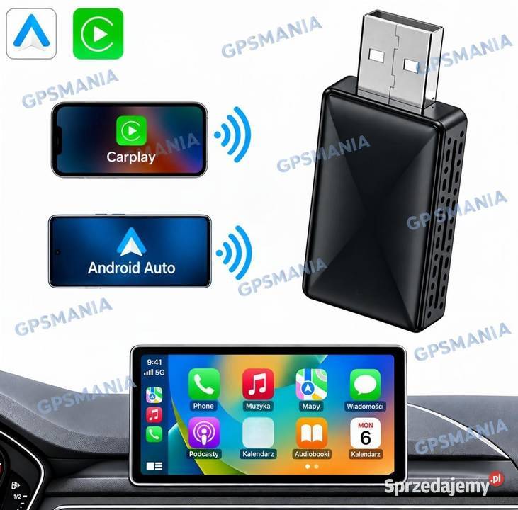 Bezprzewodowy Adapter USB Apple CarPlay do Aleksandrów Łódzki