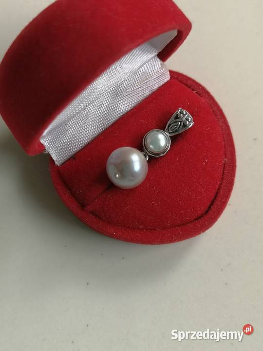 zawieszka z naturalną perłą srebro Toruń