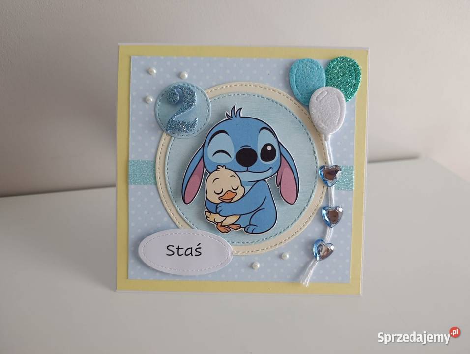 Kartka na urodziny roczek Stitch z łódzkie Łódź