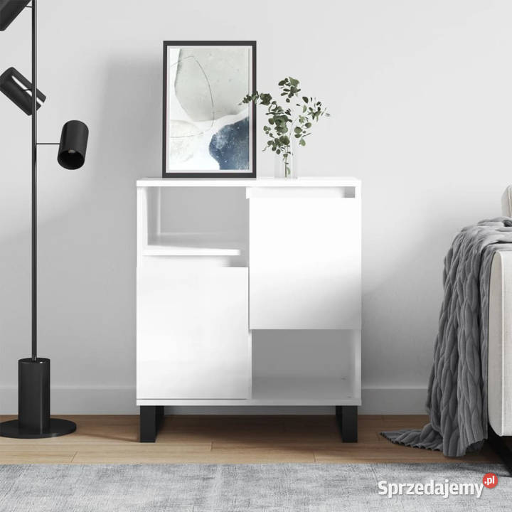 Komoda biała z połyskiem 60x35x70 materiał Warszawa sprzedam