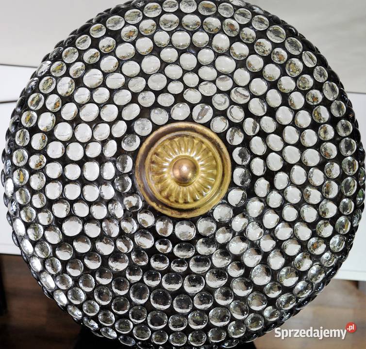 Piękna stara lampa klosz z kaboszonów Antyki Wysoka