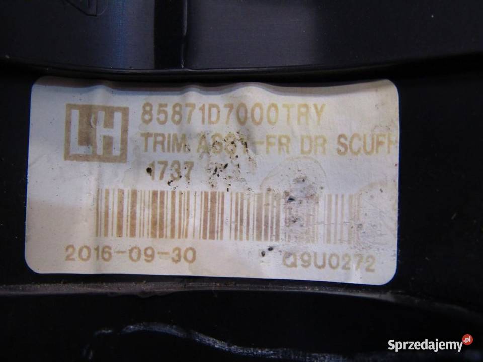 LISTWA PROGOWA OSŁONA ZAŚLEPKA PROGU LEWY PRZÓD