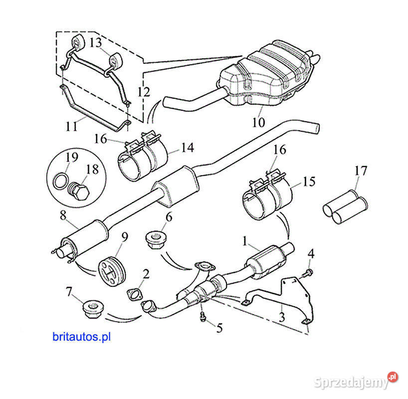 ROVER 75 MG ZT V6 WIESZAK WYDECHU TŁUMIKA Poznań sprzedam