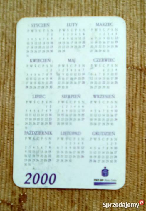 KALENDARZYK LISTKOWY 2000 PKO BP Pozostałe