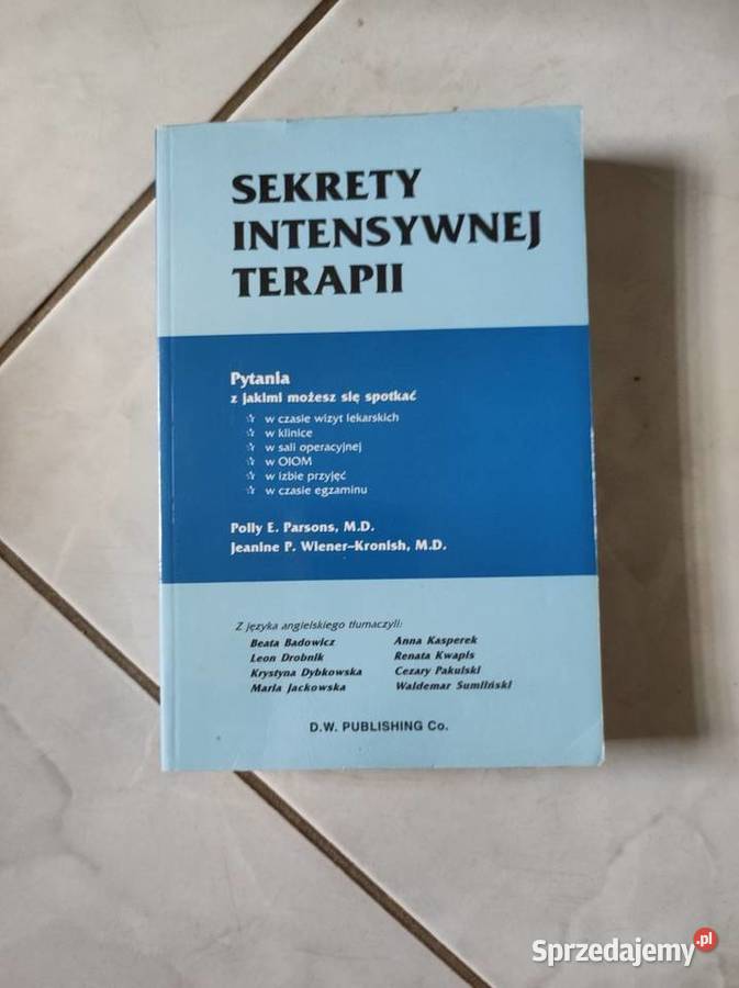 Sekrety intensywnej terapii Parsons miękka z obwolutą Kielce sprzedam