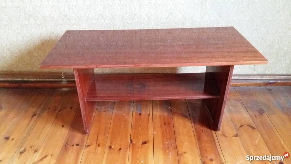 Stolik z epoki PRL wysoki połysk 049