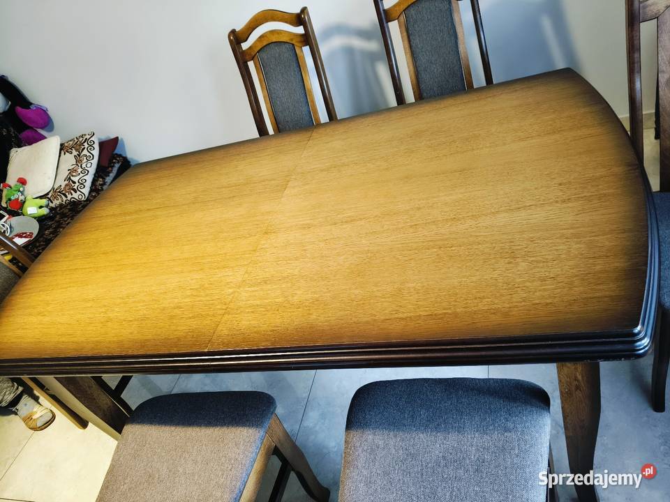 Rozkładany drewniany stół6 krzeseł podkarpackie Tarnobrzeg
