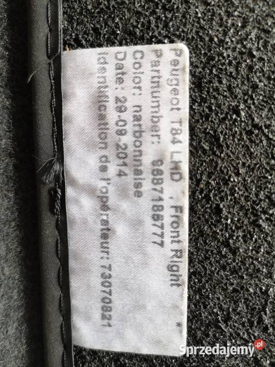 Peugeot 3008 Dywaniki oryginal Ciemny grafit Turek sprzedam