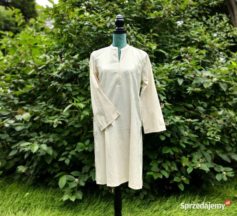 Nowa tunika indyjska złamana biel żakard M 38 Szczecin