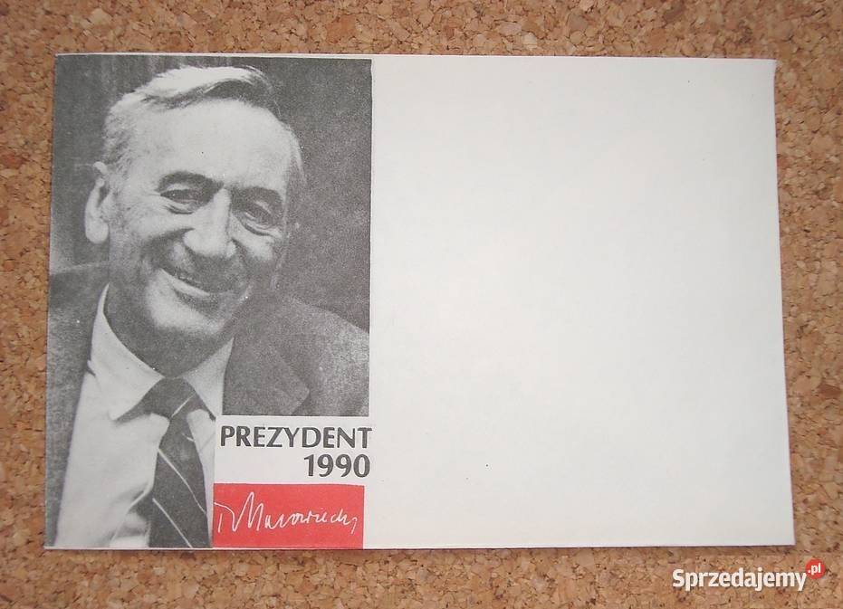 F Tadeusz Mazowiecki Prezydent 1990 Pocztówki i karty telefoniczne mazowieckie Warszawa
