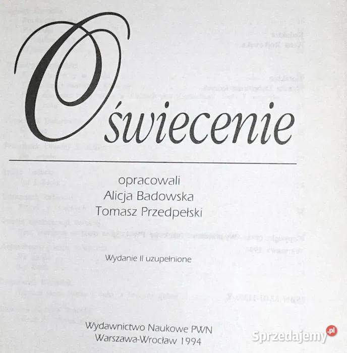Oświecenie Alicja Badowska Tomasz Przedpełski Chełm