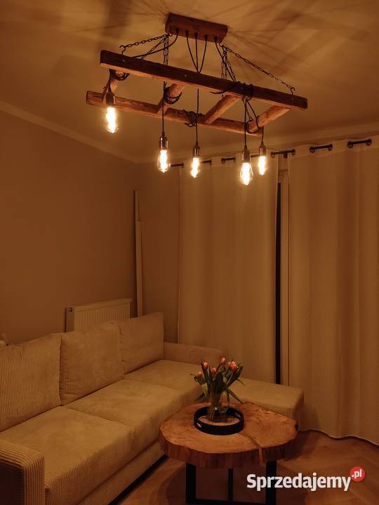 Ręcznie robiona lampa ze starego drewna Vintage Gdańsk